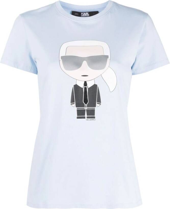 Karl Lagerfeld T-shirt met grafische print Blauw