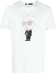 Karl Lagerfeld T-shirt met Ikonik 2.0-print Blauw