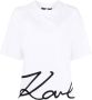 Karl Lagerfeld T-shirt van biologisch katoen Wit - Thumbnail 1