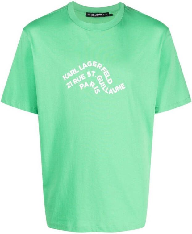 Karl Lagerfeld T-shirt met logo Groen