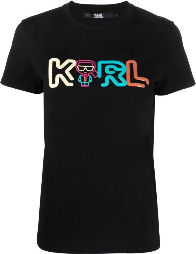 Karl Lagerfeld T-shirt met logo Zwart
