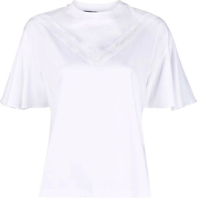 Karl Lagerfeld T-shirt met logoband Wit