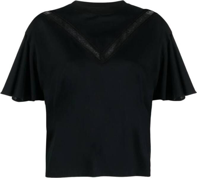 Karl Lagerfeld T-shirt met logoband Zwart