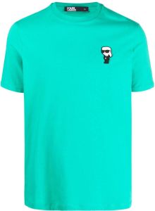 Karl Lagerfeld T-shirt met logopatch Groen