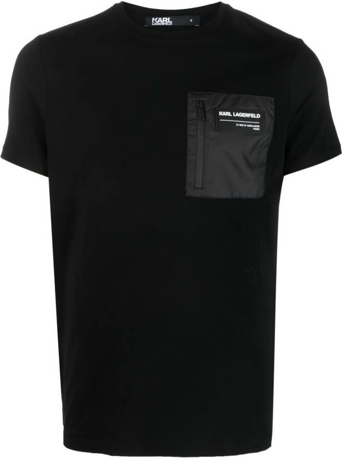 Karl Lagerfeld T-shirt met logopatch Zwart