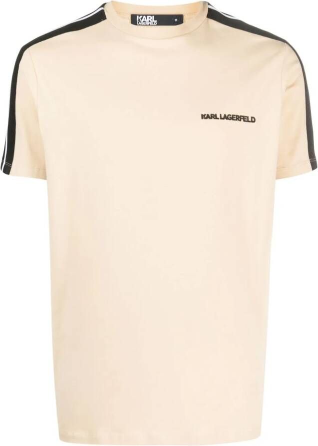 Karl Lagerfeld T-shirt met logoprint Beige