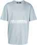 Karl Lagerfeld T-shirt van biologisch katoen met logoprint Blauw - Thumbnail 1