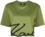Karl Lagerfeld T-shirt met logoprint Groen - Thumbnail 1