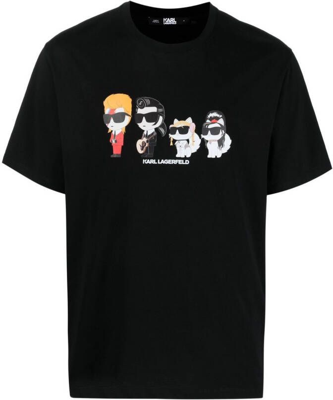 Karl Lagerfeld T-shirt met logoprint Zwart