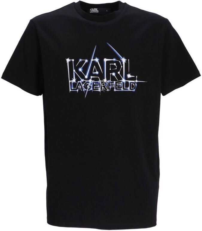 Karl Lagerfeld T-shirt met logoprint Zwart