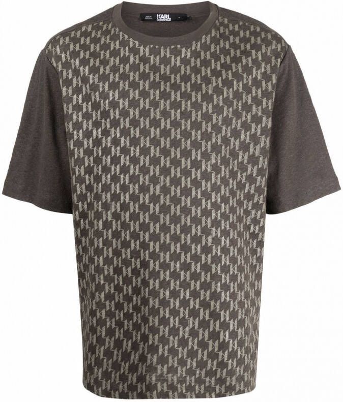 Karl Lagerfeld T-shirt met monogramprint Groen