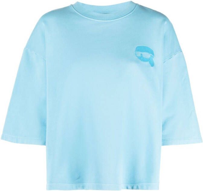 Karl Lagerfeld T-shirt met print Blauw