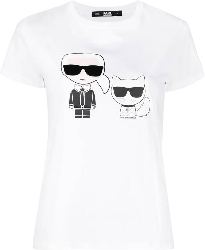Karl Lagerfeld Ikon T-shirt Wit
