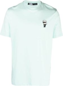 Karl Lagerfeld T-shirt van stretch katoen Blauw