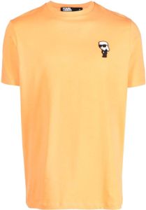 Karl Lagerfeld T-shirt van stretch-katoen Oranje