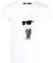 Karl Lagerfeld Ikon T-shirt van biologisch katoen Wit - Thumbnail 1