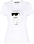 Karl Lagerfeld Ikonik Choupette T-shirt van biologisch katoen Wit - Thumbnail 1