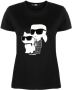 Karl Lagerfeld T-shirt met print Zwart - Thumbnail 1