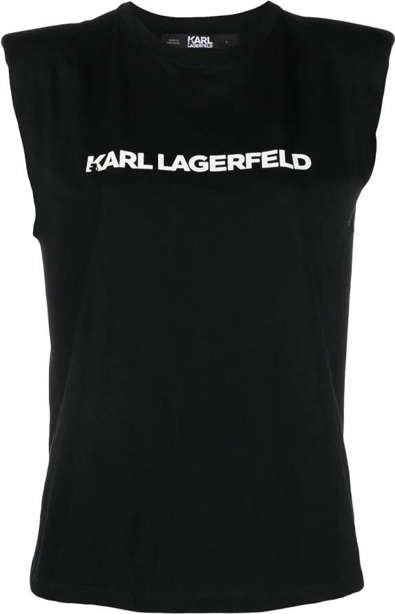 Karl Lagerfeld Tanktop met logoprint Zwart