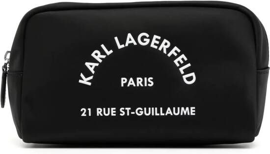 Karl Lagerfeld Toilettas met logoprint Zwart