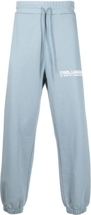 Karl Lagerfeld Trainingsshorts met logoprint Blauw