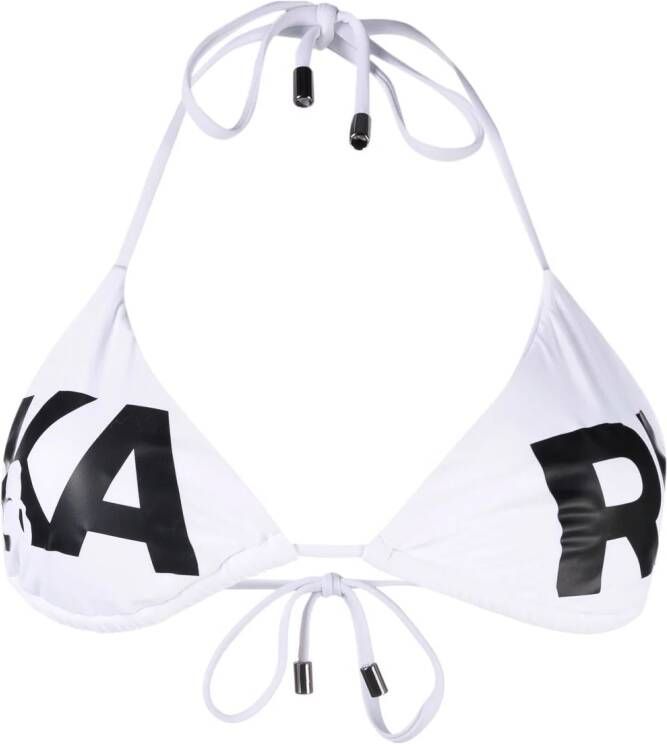 Karl Lagerfeld Triangel bikinitop Wit