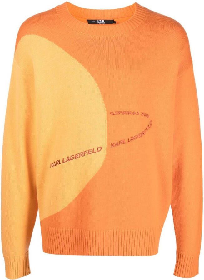 Karl Lagerfeld Trui met logo Oranje