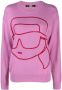 Karl Lagerfeld Ikon 2.0 trui met ronde hals Roze - Thumbnail 1