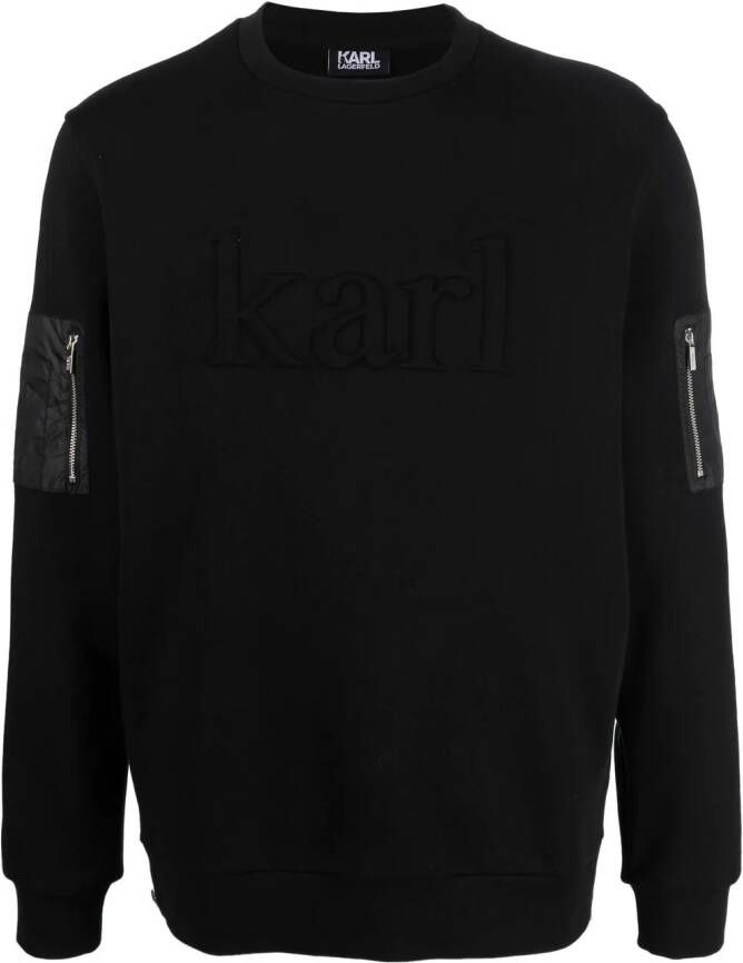 Karl Lagerfeld Trui met zak Zwart