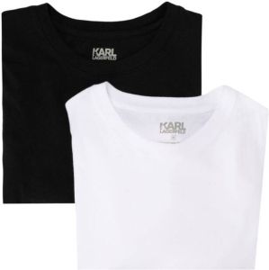Karl Lagerfeld Twee katoenen T-shirts Wit