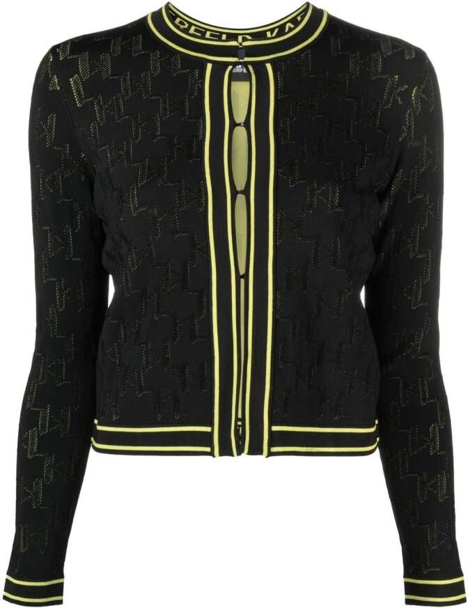 Karl Lagerfeld Vest met monogrampatroon Zwart