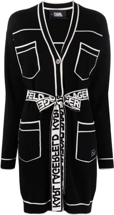 Karl Lagerfeld Vest met V-hals Zwart