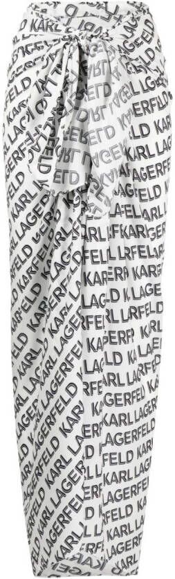 Karl Lagerfeld Wikkelrok met logo Zwart