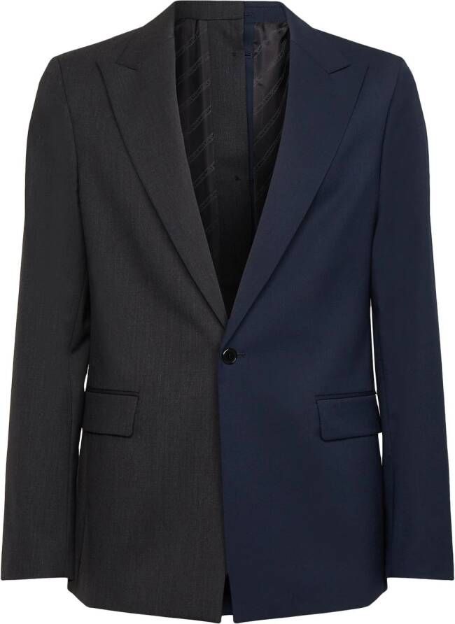 Karl Lagerfeld x Cara Delevingne tweekleurige blazer Blauw