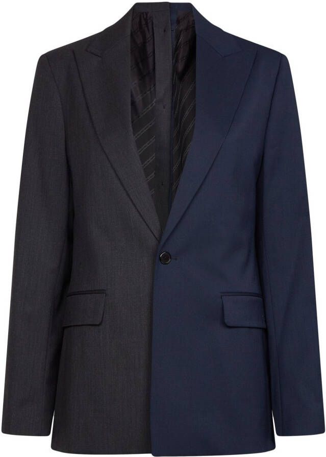 Karl Lagerfeld x Cara Delevingne tweekleurige blazer Blauw