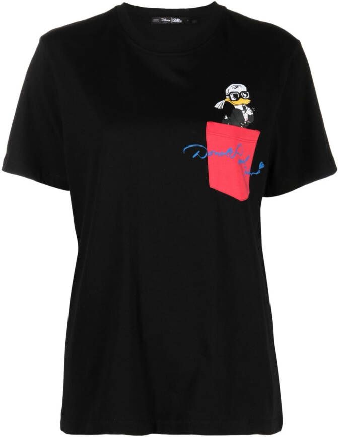 Karl Lagerfeld x Disney T-shirt met grafische print Zwart