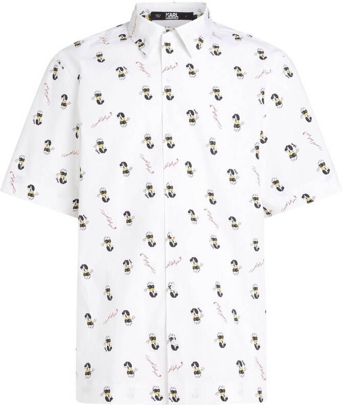 Karl Lagerfeld x Disney overhemd met korte mouwen Wit