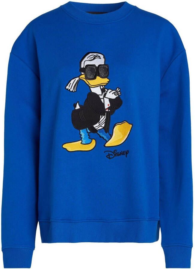Karl Lagerfeld x Disney sweater met logo Blauw