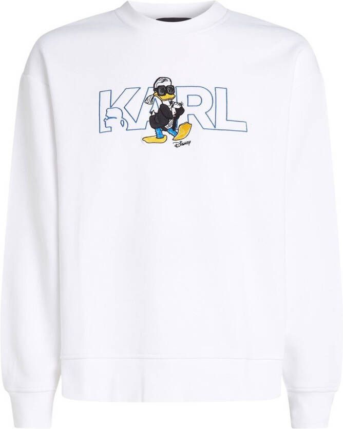 Karl Lagerfeld x Disney sweater met logo Wit
