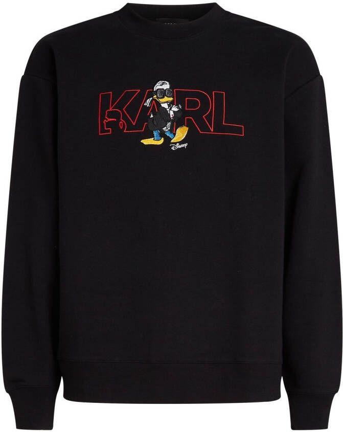 Karl Lagerfeld x Disney sweater met logo Zwart