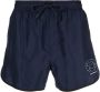 Karl Lagerfeld Ikon Karl zwembroek met logoprint Blauw - Thumbnail 1