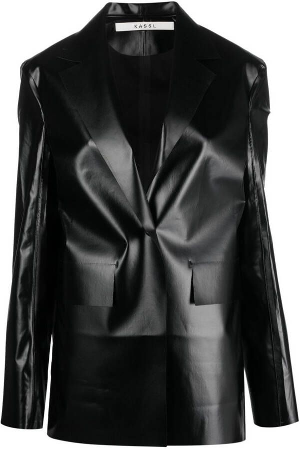 KASSL Editions Blazer met enkele rij knopen Zwart