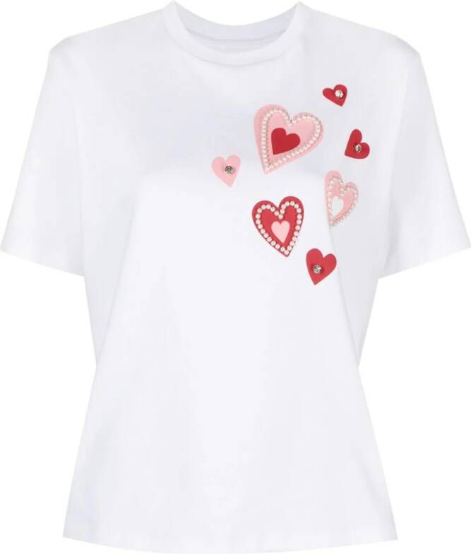 Kate Spade T-shirt met hartprint Wit
