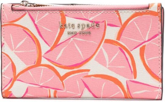 Kate Spade Portemonnee met fruitprint Roze