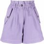 Kenzo Bermuda shorts met paperbag taille Paars - Thumbnail 1