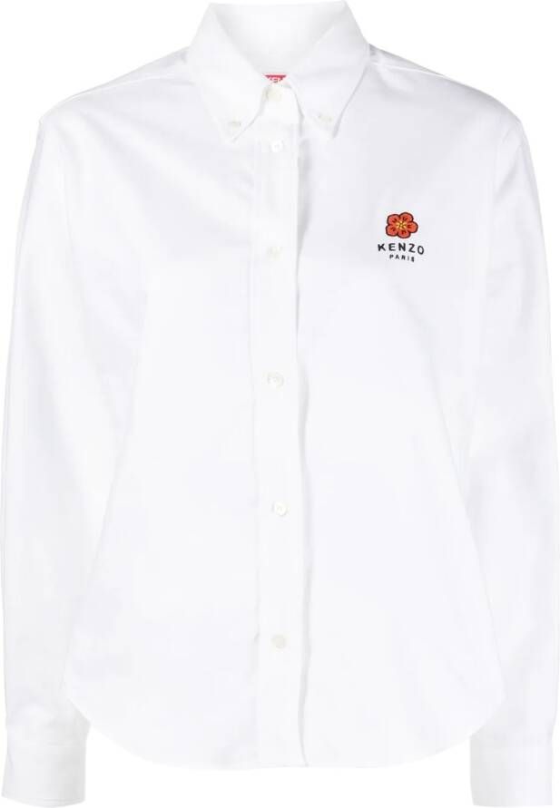 Kenzo Blouse met geborduurd logo Wit