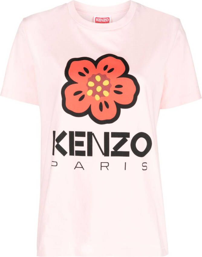 Kenzo T-shirt met bloemenprint Roze