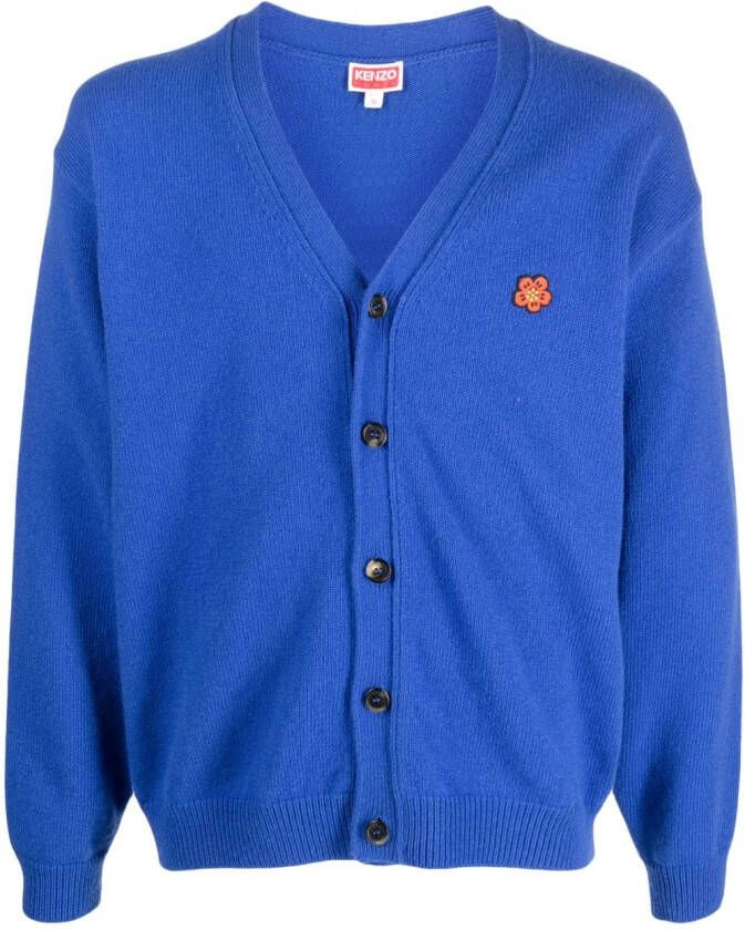 Kenzo Vest met bloemenpatch Blauw