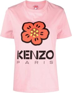 Kenzo T-shirt met bloemenprint Roze