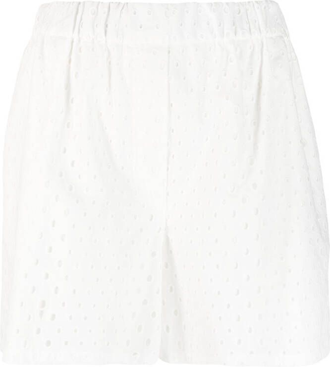 Kenzo Broderie anglaise shorts Wit